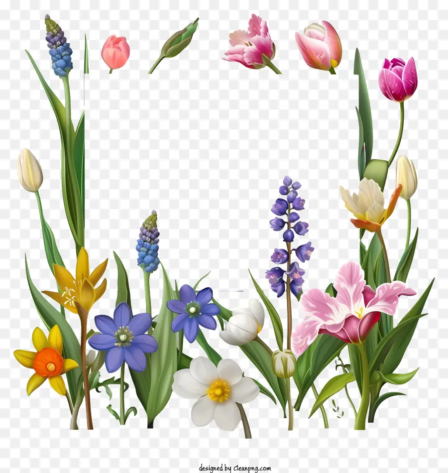 Placa De Sinal De Flores Da Primavera，Flores Da Primavera PNG