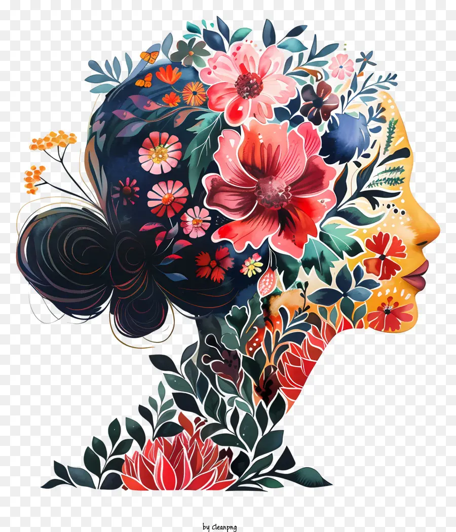 Arte Das Flores Do Dia Das Mulheres，Padrões Florais PNG