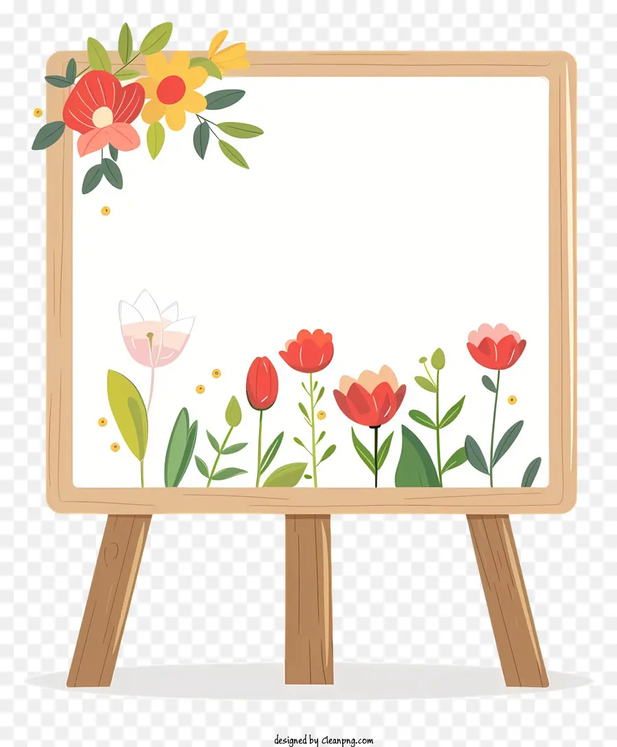 Placa De Sinal De Flores Da Primavera，Pintura Floral PNG