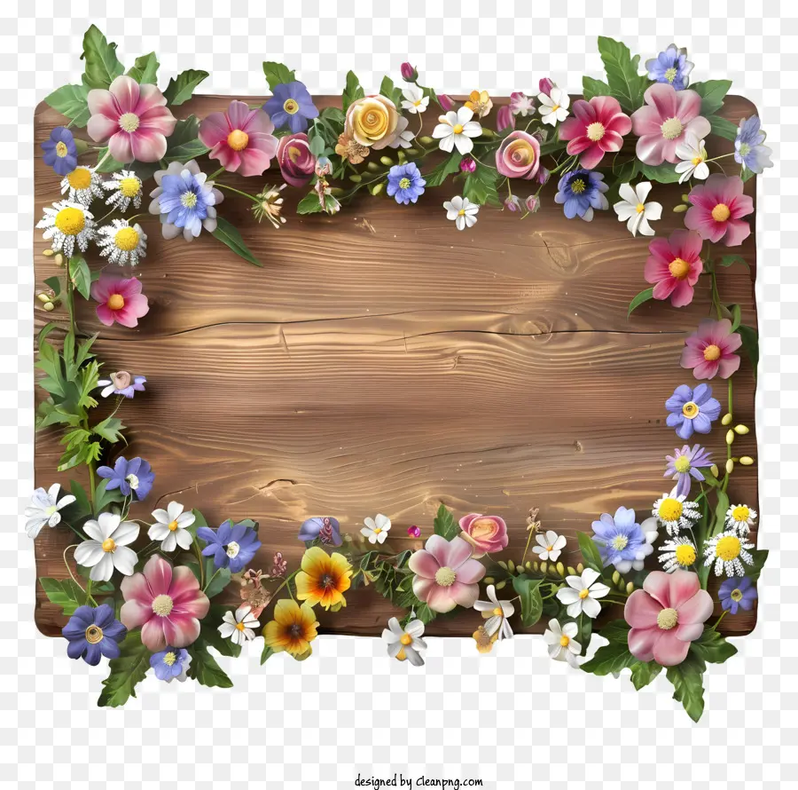 Placa De Sinalização De Flores De Primavera，Design Floral PNG