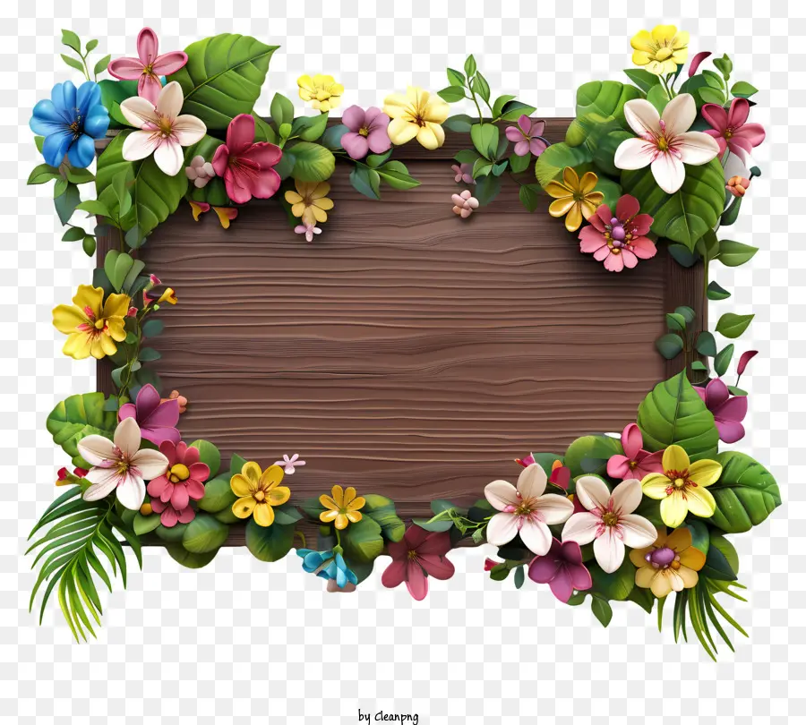 Placa De Sinal De Flores Da Primavera，Flores PNG