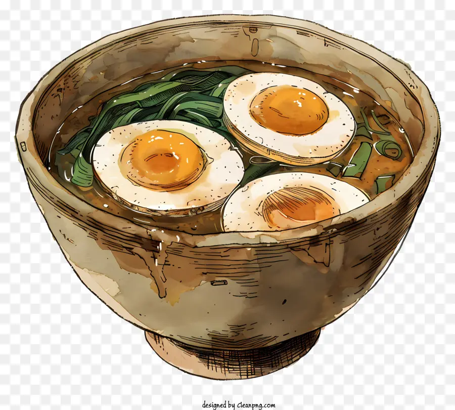 Ensopado De Ovo Tailandês，Tigela De Ramen PNG