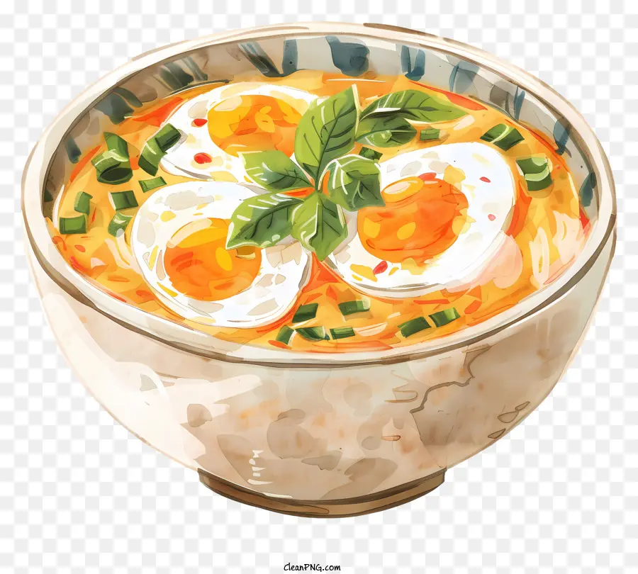 Ensopado De Ovo Tailandês，Ramen PNG