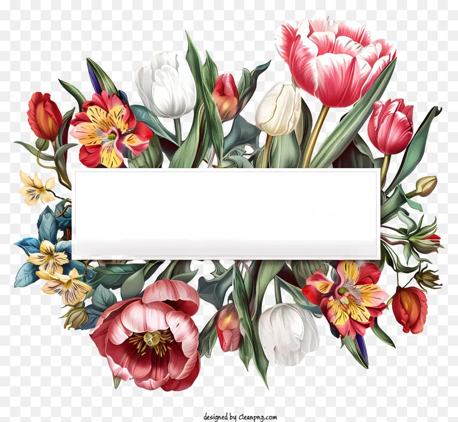 Placa De Sinal De Flores Da Primavera，Vintage Floral Moldura PNG