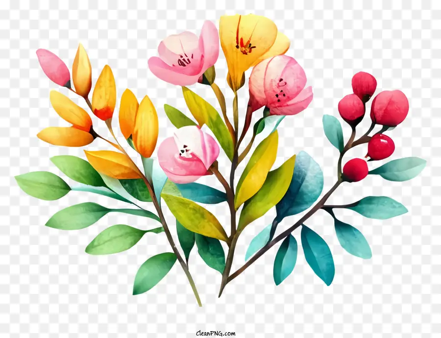 Olá Primavera，Pintura Em Aquarela PNG