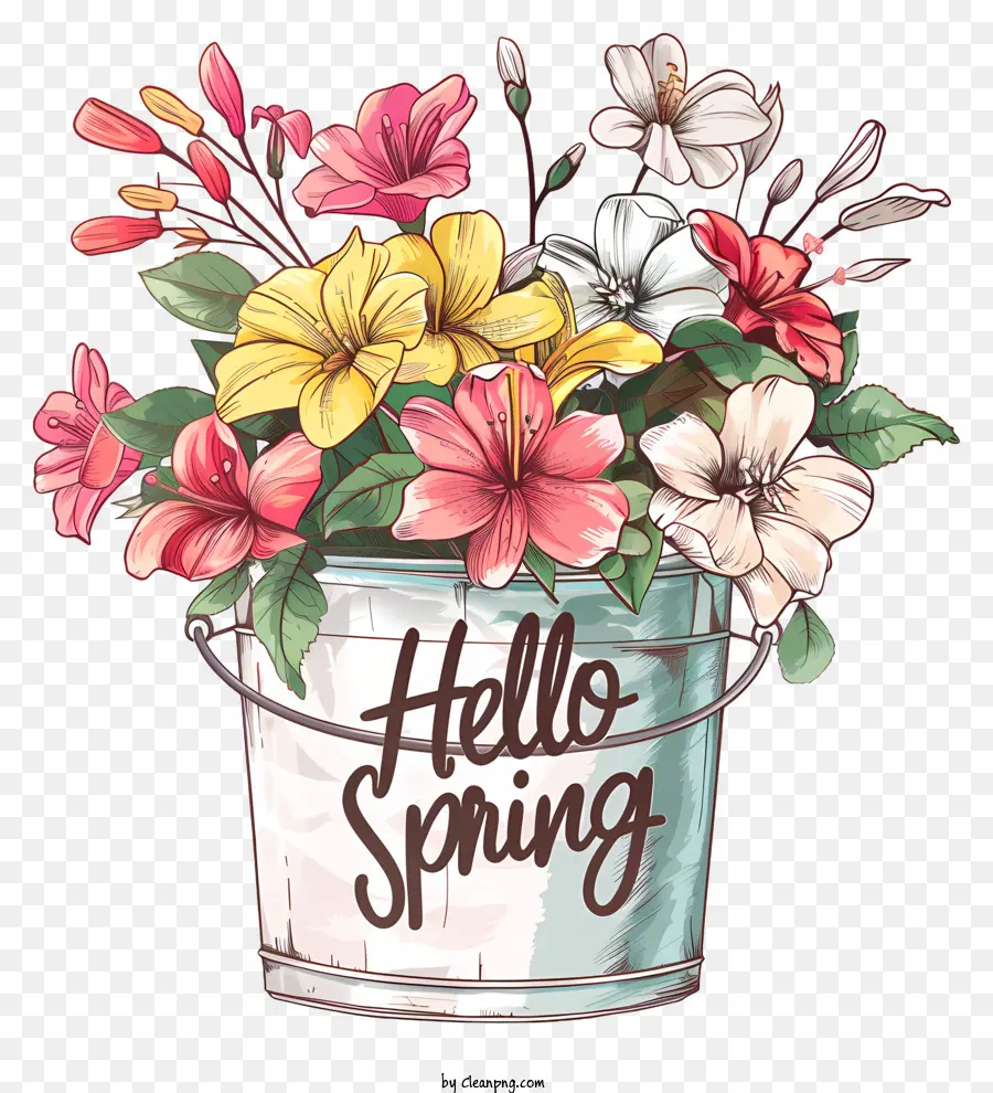 Olá Primavera，Flores Da Primavera PNG