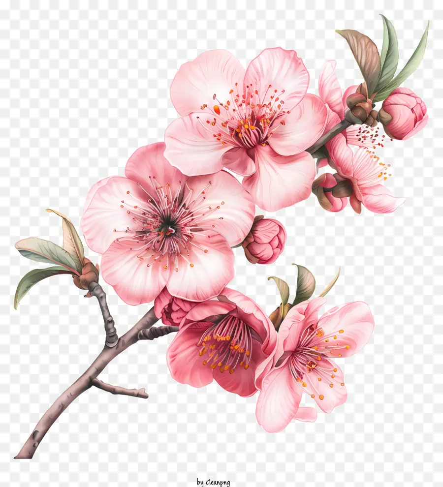 Olá Primavera，Flores Rosa PNG
