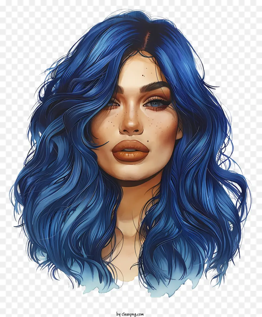 Kylie Jenner，O Cabelo Azul PNG