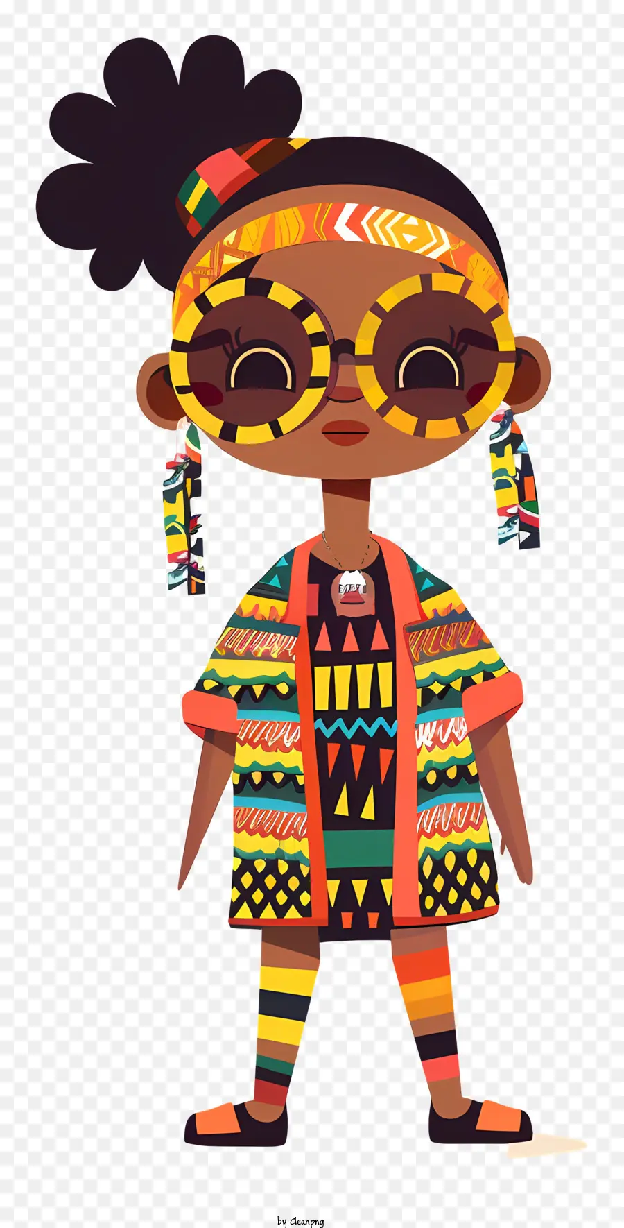 Garota Africana，Garota De óculos PNG