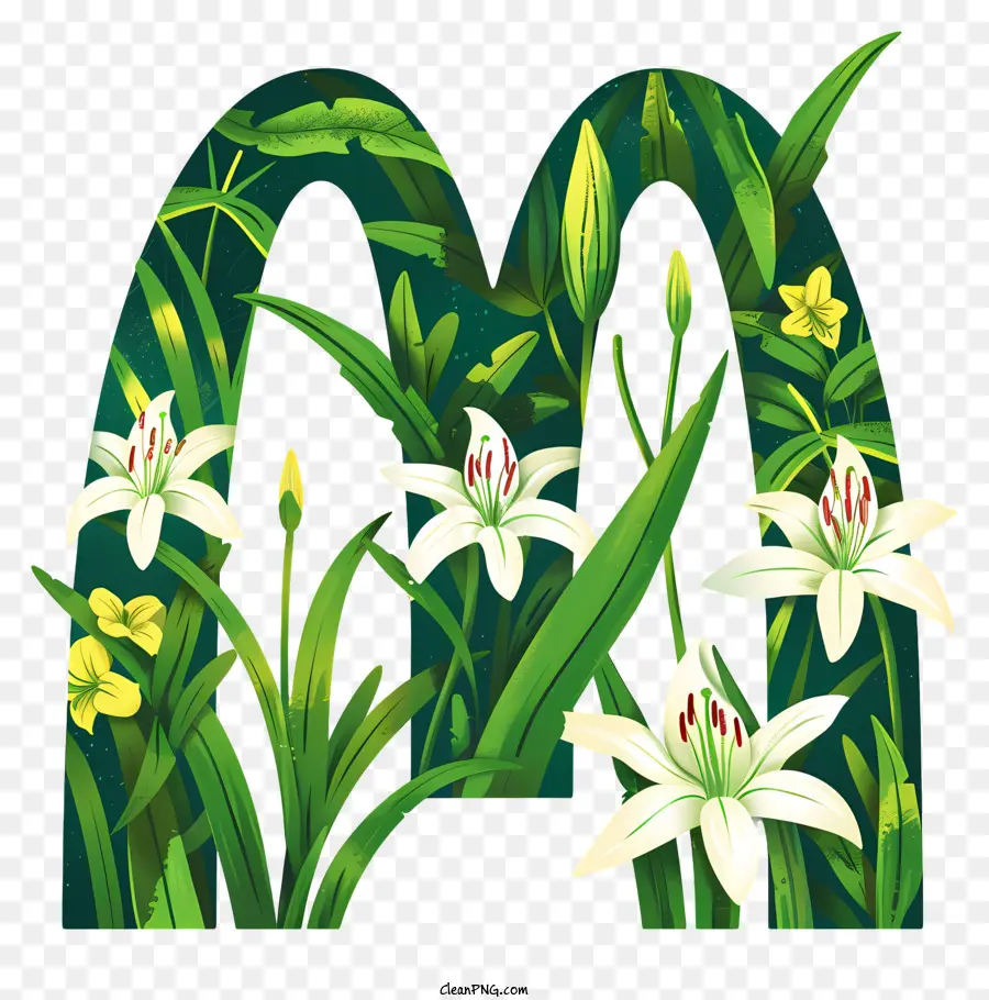 Mcdonald's Logo，Letra Floral M PNG