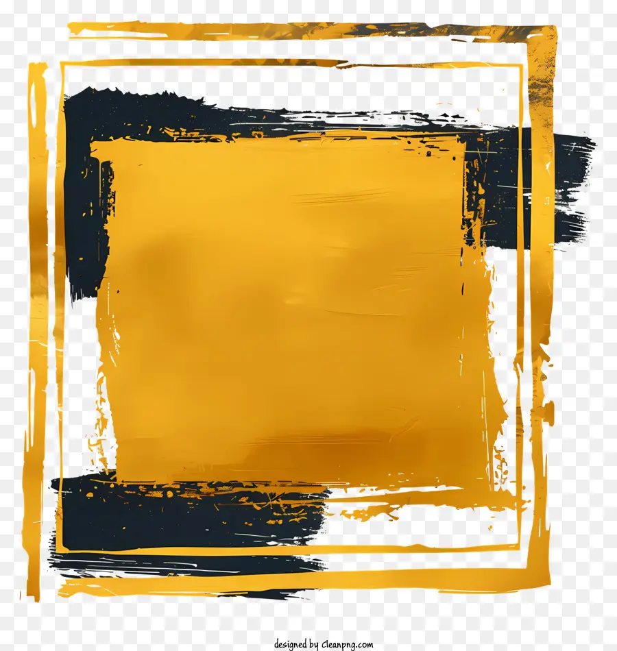 Golden Frame，Pintura Abstrata PNG