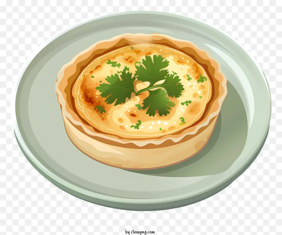 Pastel De Nata，Quiche Com Salsa PNG