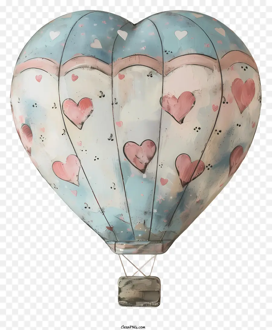 Balão De Ar Quente，Em Forma De Coração PNG