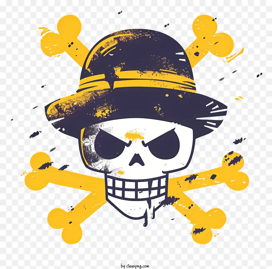 One Piece Jolly Roger，Crânio PNG