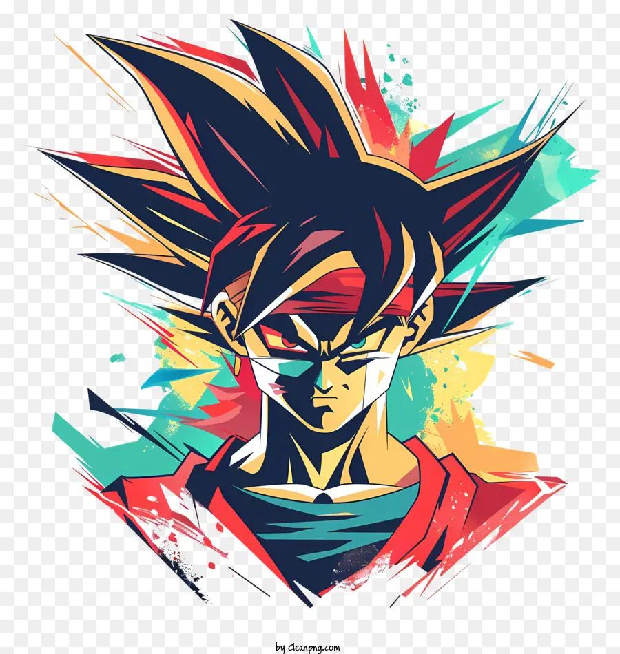 Dragon Ball Bardock，Pintura Colorida PNG