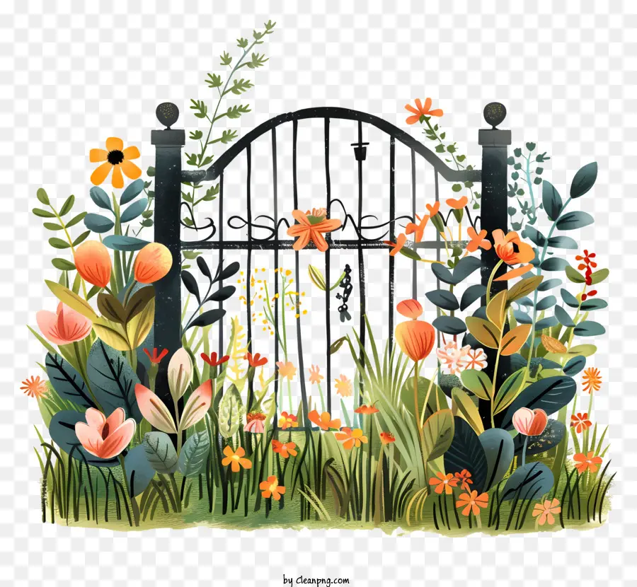 Portão Do Jardim Da Primavera，Portão Do Jardim PNG