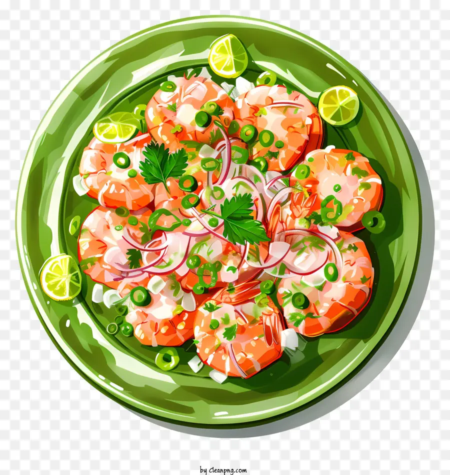 Ceviche，Receita De Camarão PNG