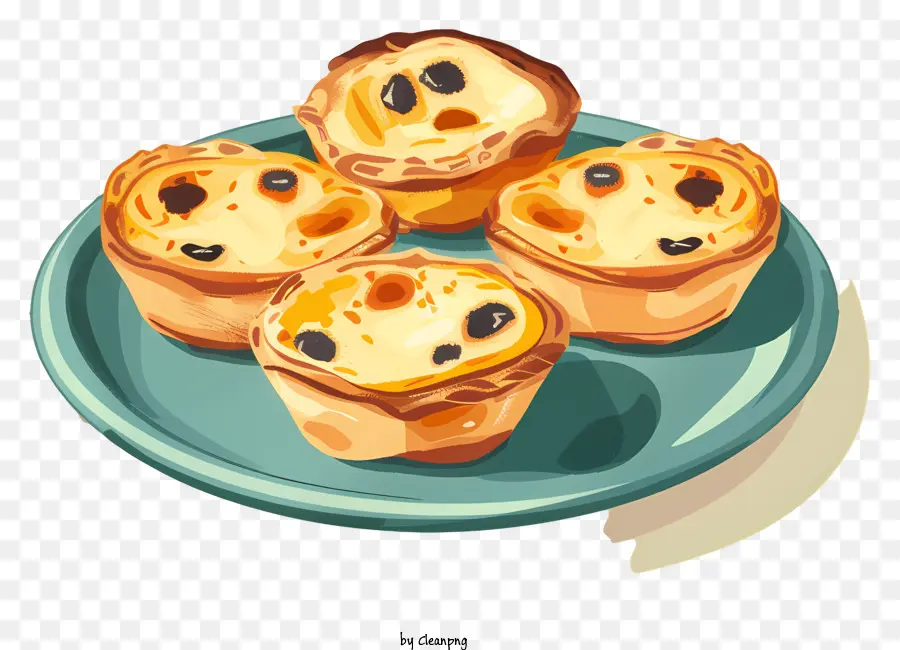 Pastel De Nata，Copos De Pastelaria PNG