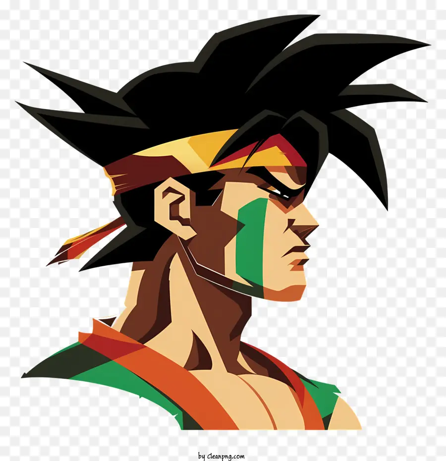 Dragon Ball Bardock，Penteado Moicano PNG