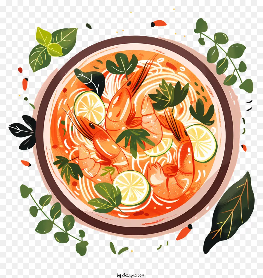 Tom Yum Goong，Sopa De Camarão PNG