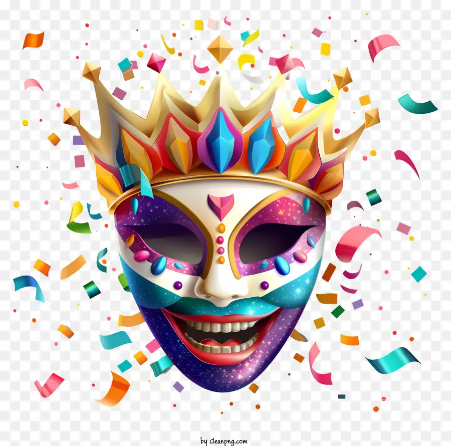 Feliz Purim，Máscara De Carnaval PNG
