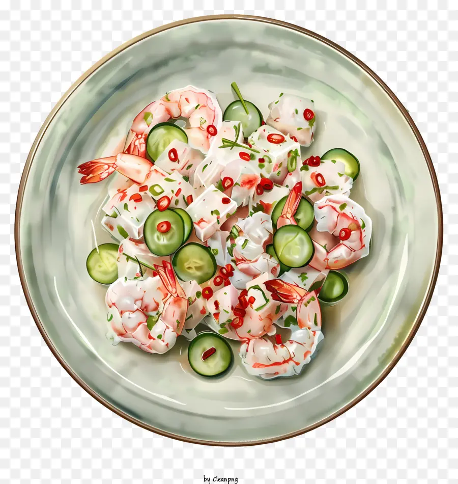 Ceviche，Camarão PNG