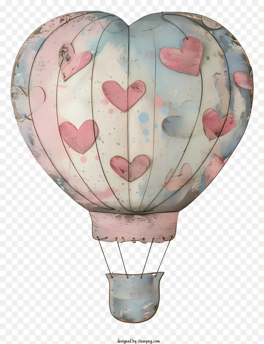 Balão De Ar Quente，Coração Em Forma De Balão PNG