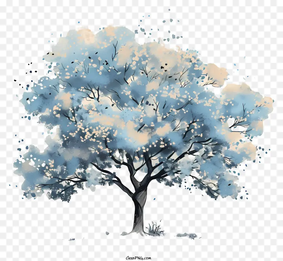 árvore Da Primavera，árvore De Pintura PNG