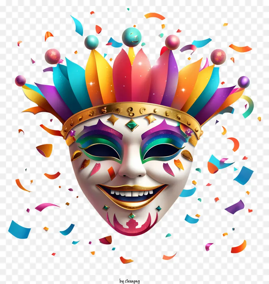 Feliz Purim，Máscara De Carnaval PNG