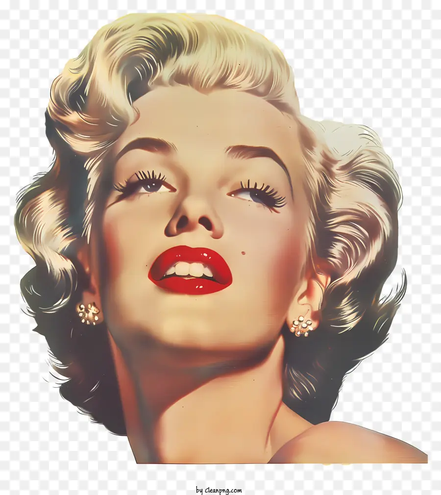 Marilyn Monroe，Os Lábios Vermelhos PNG