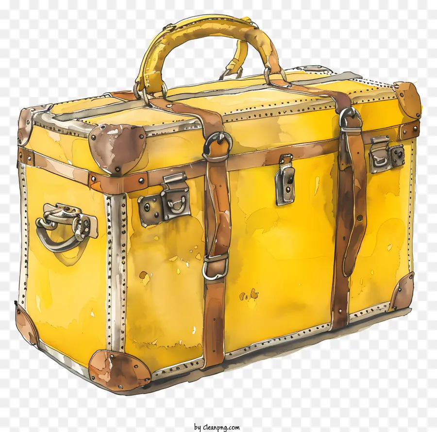 Luggage，Amarelo PNG