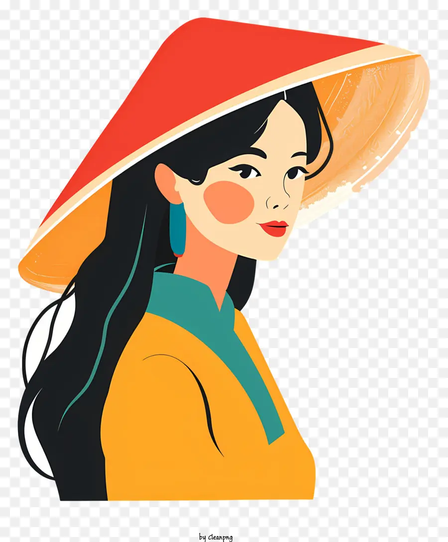 Menina Vietnamita，Mulher Em Red Dress PNG