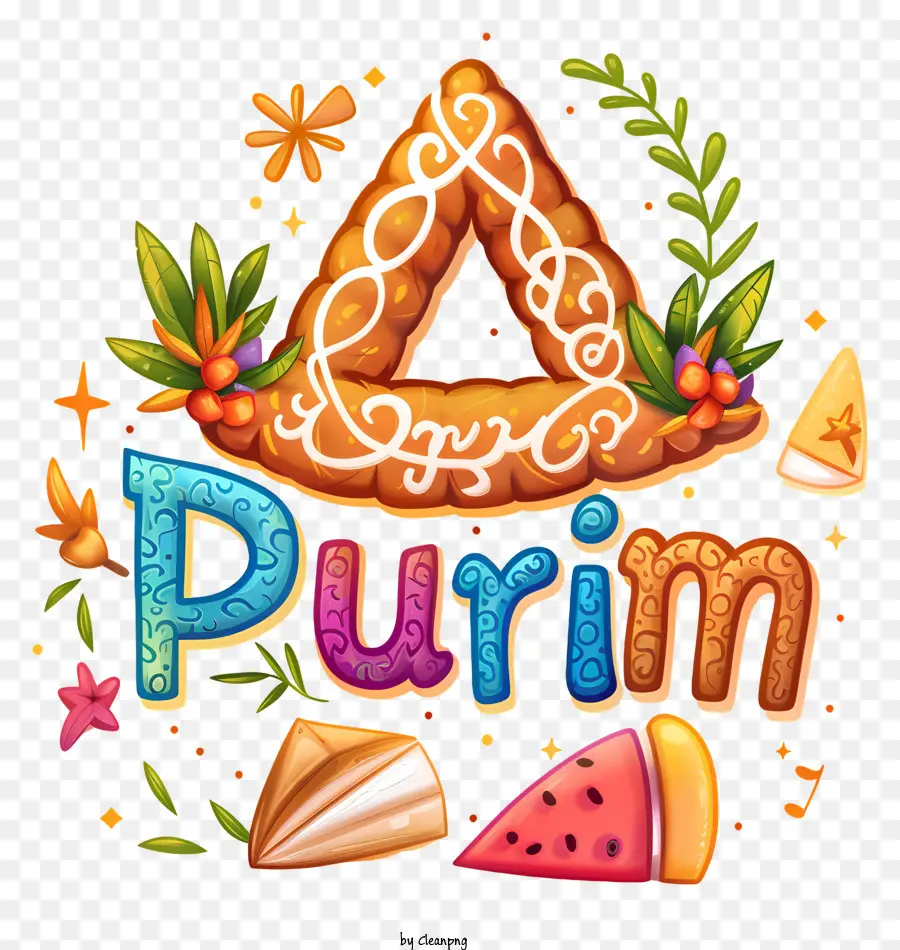 Purim，Design Floral PNG