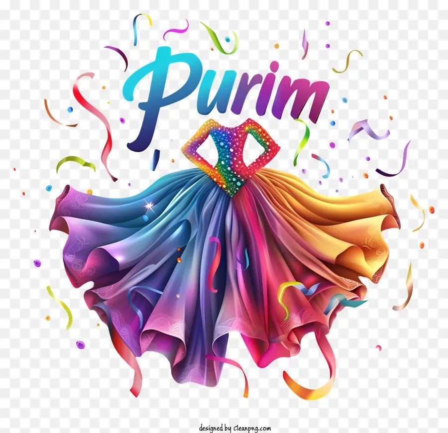 Purim，Vestido Arco íris PNG