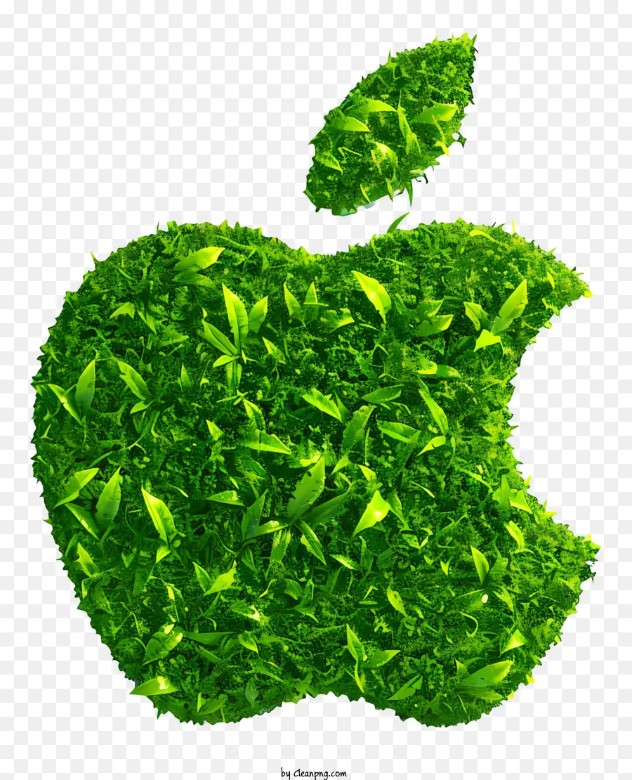 Logótipo Da Apple，Folhas Verdes PNG