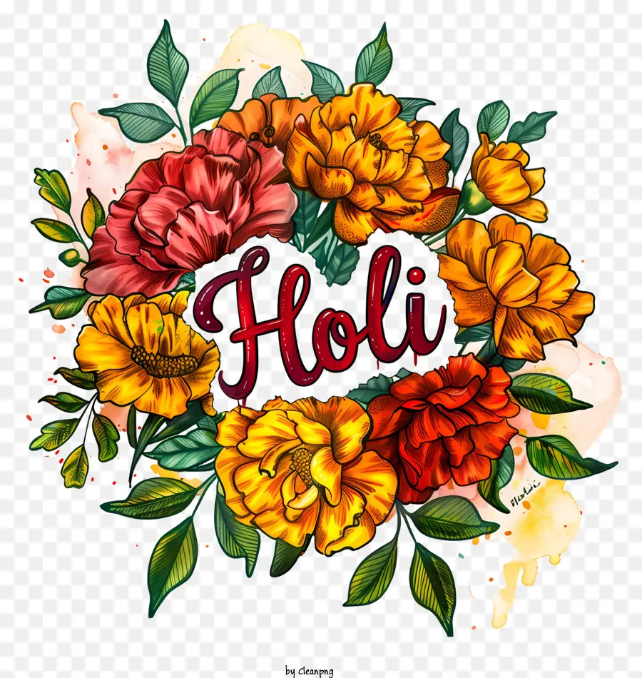 Holi，Flores PNG