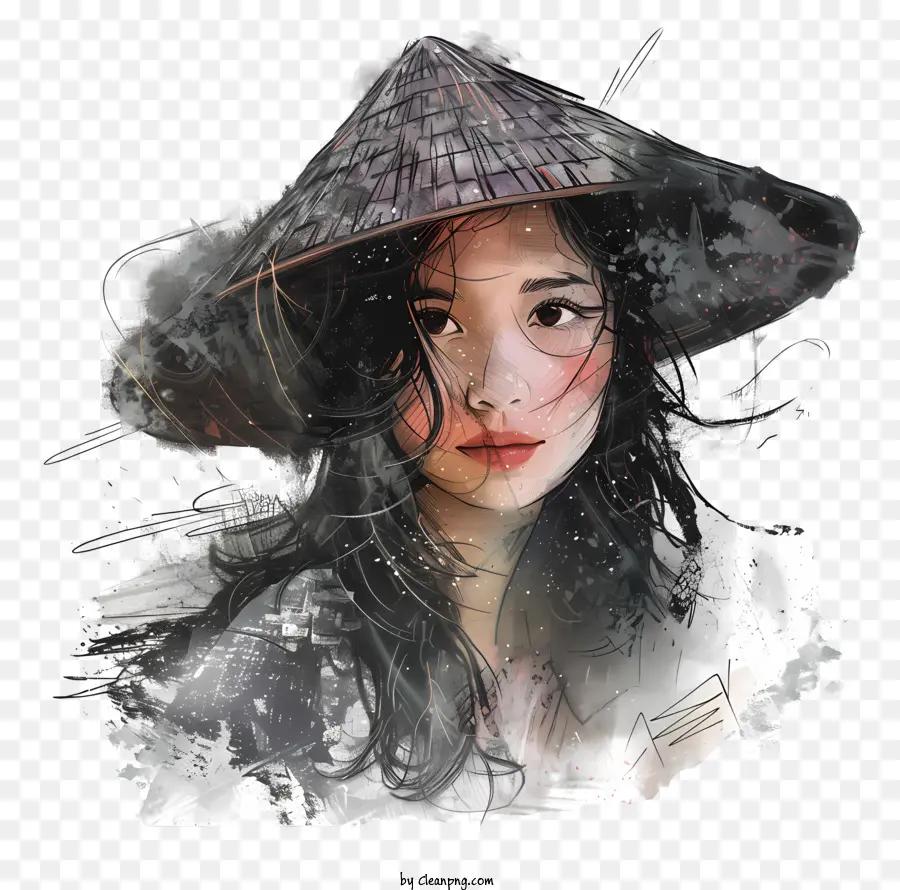 Menina Vietnamita，Trabalho De Arte Digital PNG