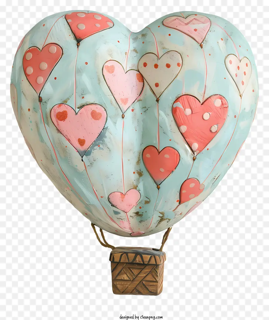 Balão De Ar Quente，Balão De Ar Quente Em Forma De Coração PNG