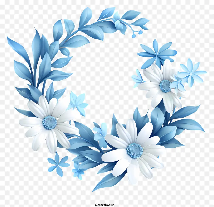 Flores Círculo，Daisy Wreath PNG