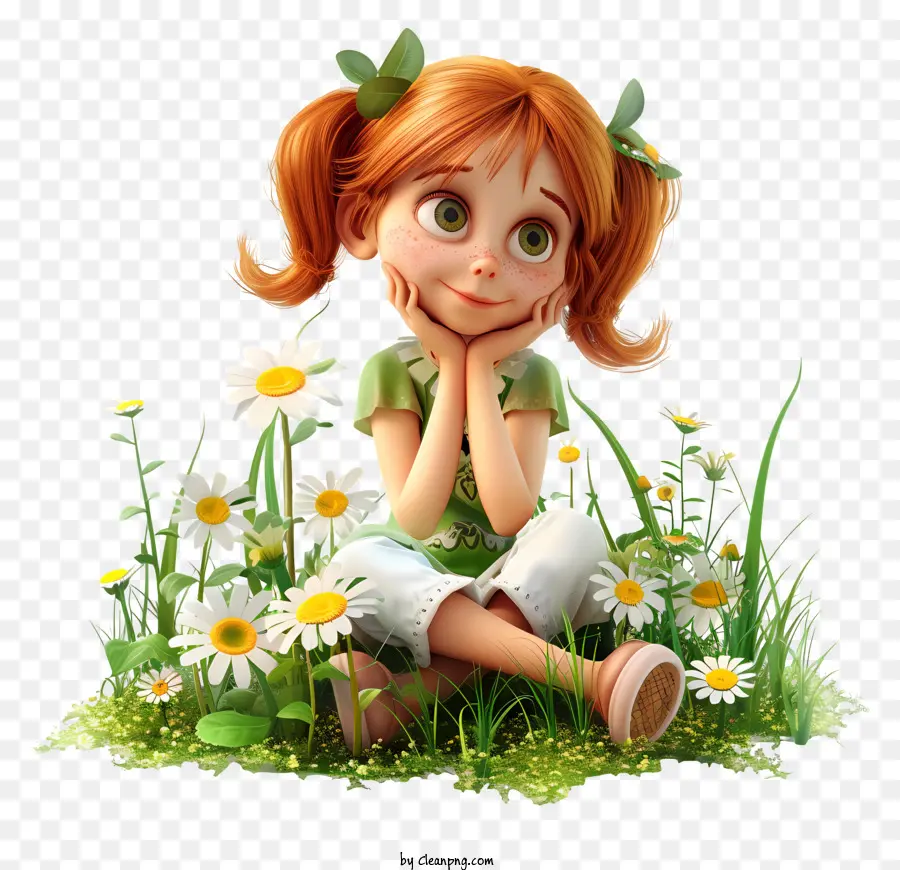 Primavera，Menina Com Flores PNG