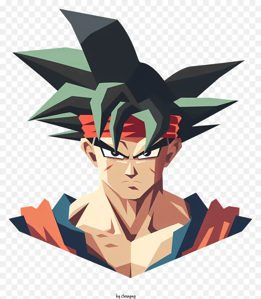 Dragon Ball Bardock，Cabelo Verde PNG