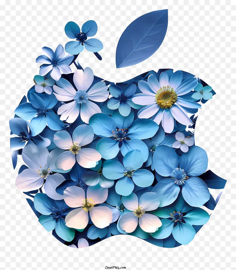 Logótipo Da Apple，Blue Apple PNG