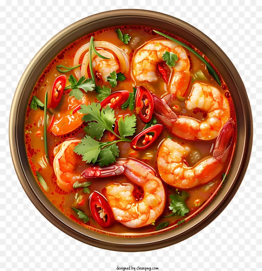 Tom Yum Goong，Sopa De Camarão Picante PNG