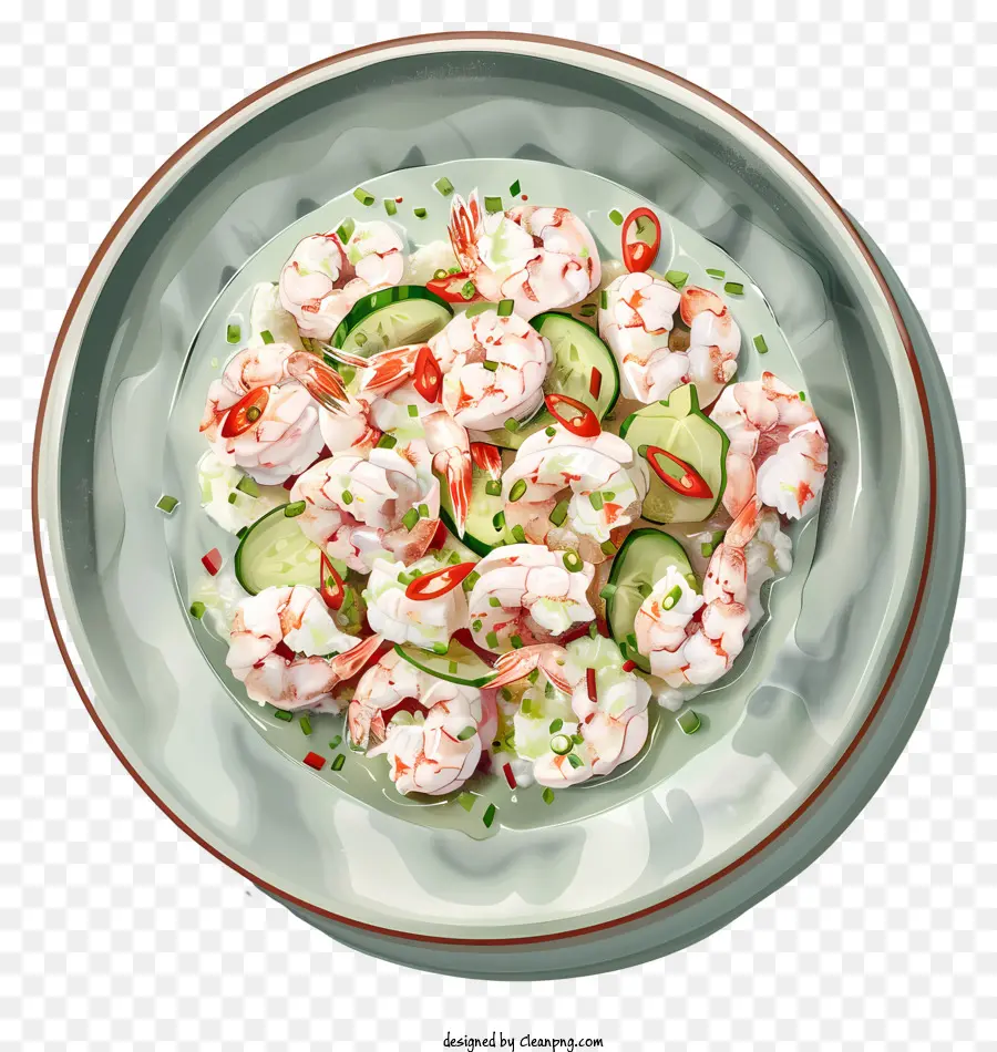 Ceviche，Camarão Cozido No Vapor PNG