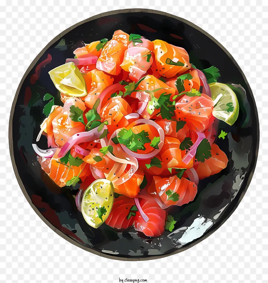 Ceviche，Salada De Salmão PNG