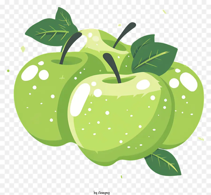 Maçãs Verdes，Fruto Ilustração PNG