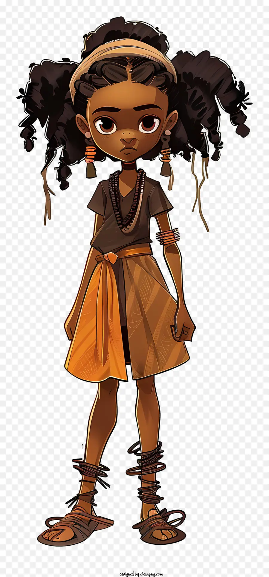 Garota Africana，Cabelo Afro PNG