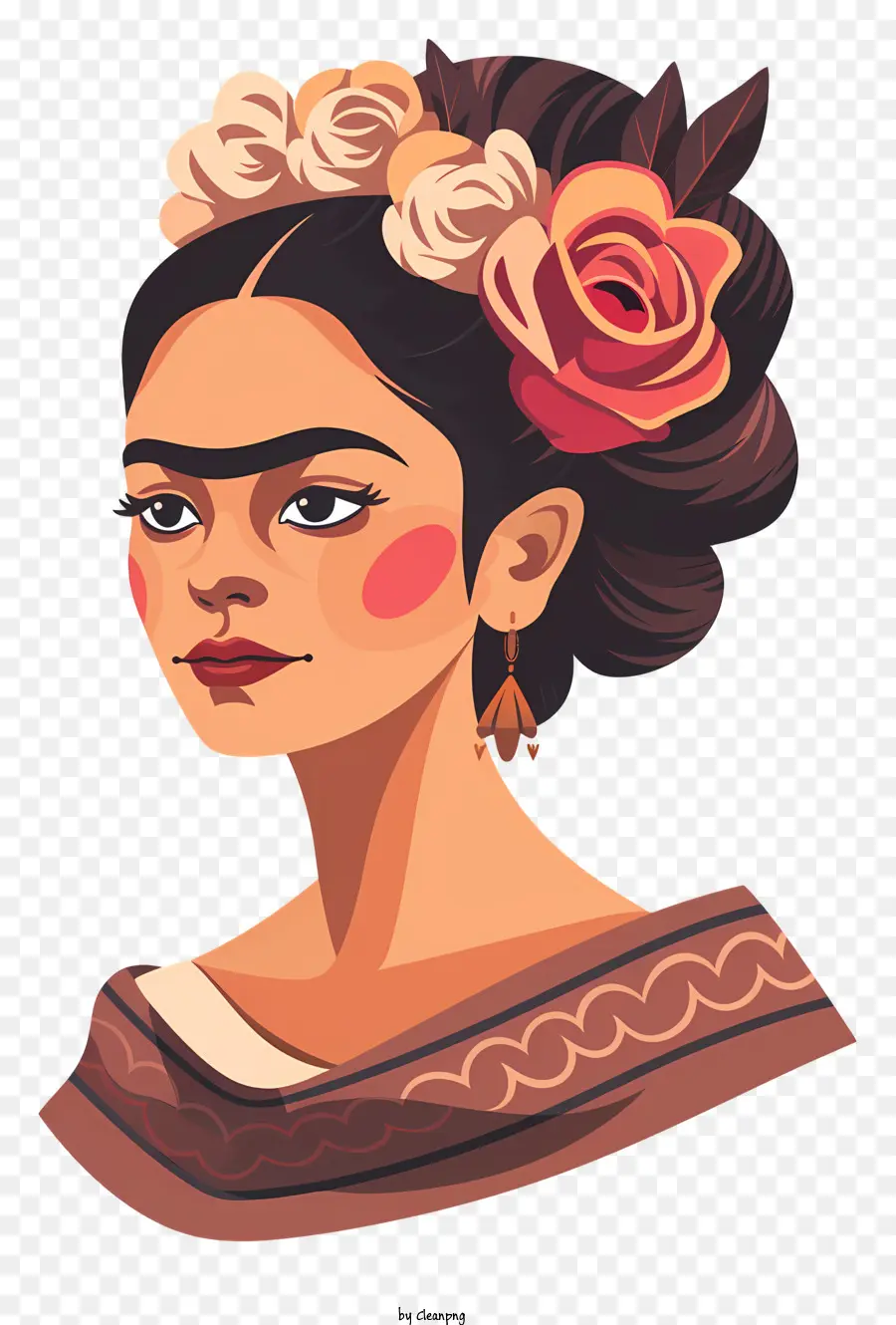 Mulher Mexicana，Mulher Com Flores PNG