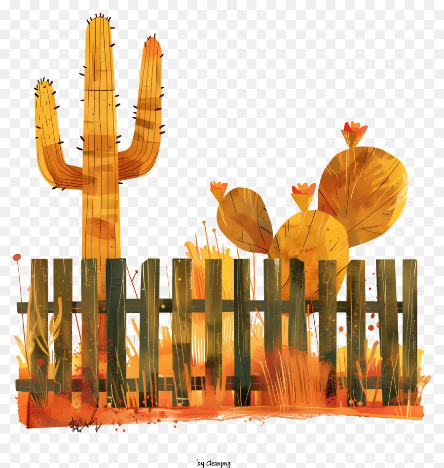 Cactos Mexicanos，Pintura Em Aquarela PNG