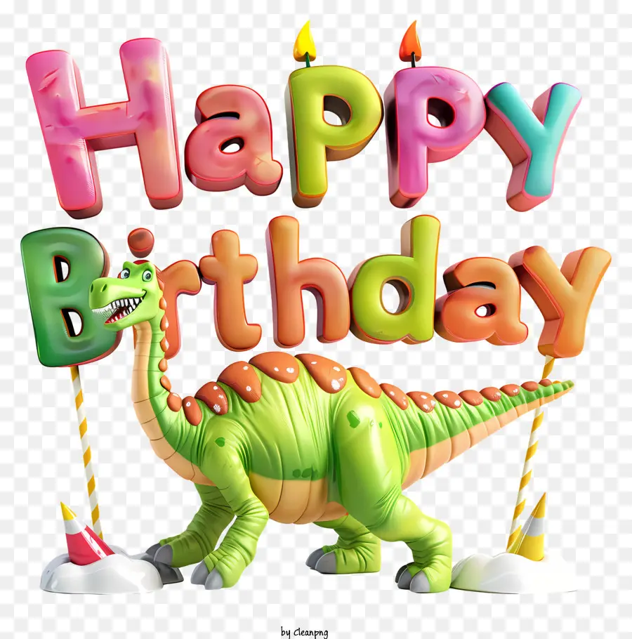 Texto Fofo De Feliz Aniversário，Dinossauro PNG